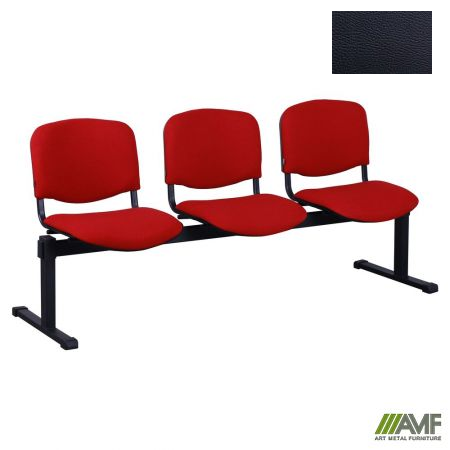 Стілець офісний AMF Ізо-3 чорний Шкірозамінник чорний (016513)